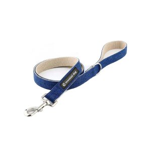 Midnight blue Dog leash  (organic hemp & cotton)