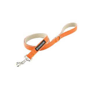 Tangy orange dog leash (organic hemp & cotton)